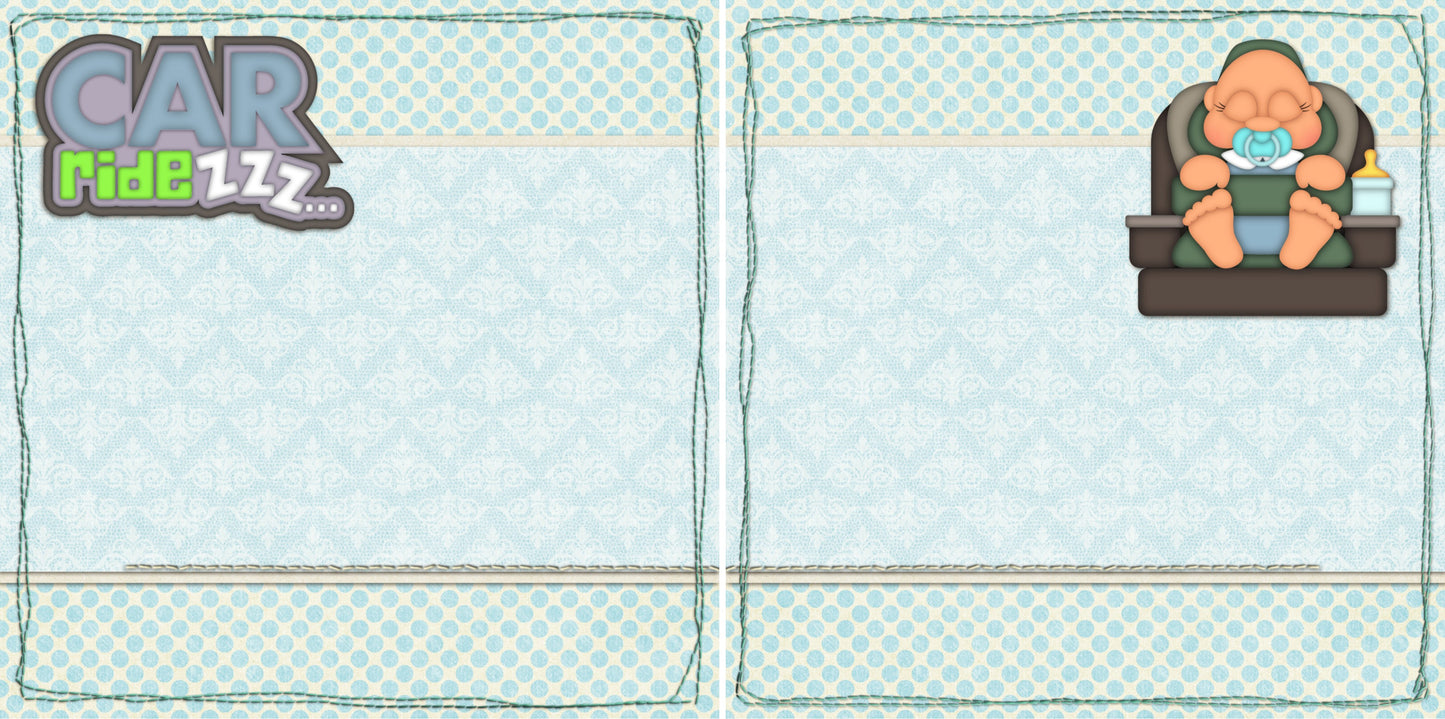 Car Ride Boy NPM - 2441 - EZscrapbooks Scrapbook Layouts Baby - Toddler