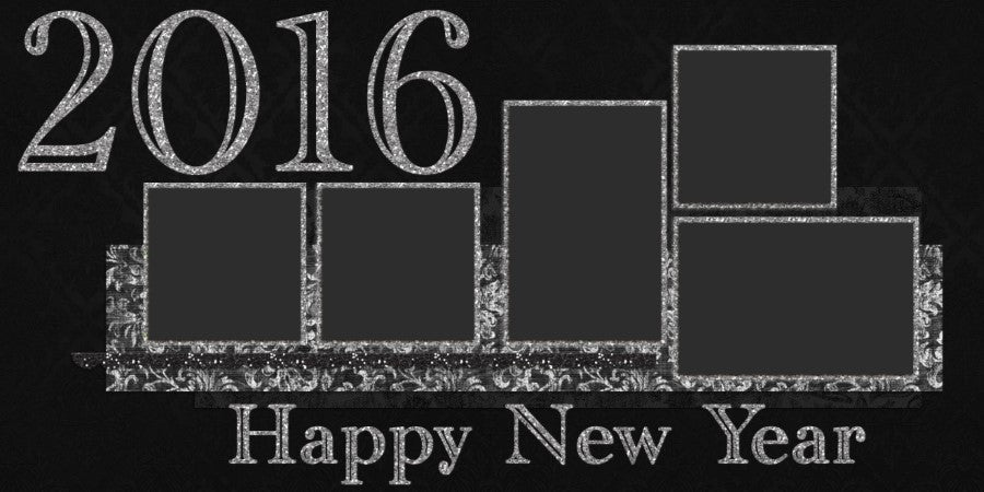 2016 - 633 - EZscrapbooks Scrapbook Layouts New Year's
