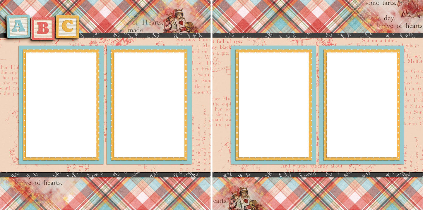 Baby Blocks - Digital Scrapbook Pages - INSTANT DOWNLOAD - 2019 - EZscrapbooks Scrapbook Layouts Baby, Baby - Toddler