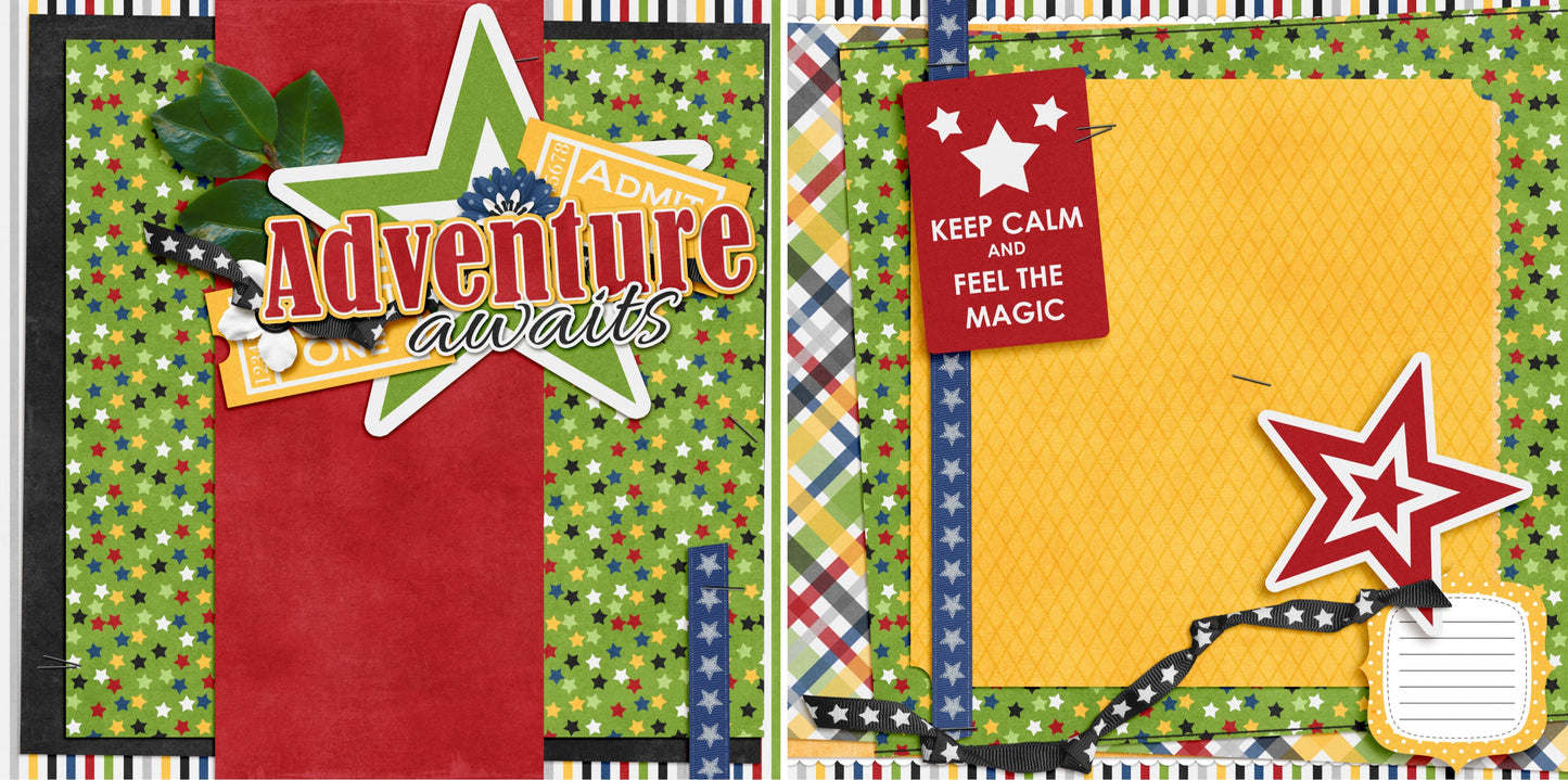 Adventure Awaits NPM - 3185 - EZscrapbooks Scrapbook Layouts Disney