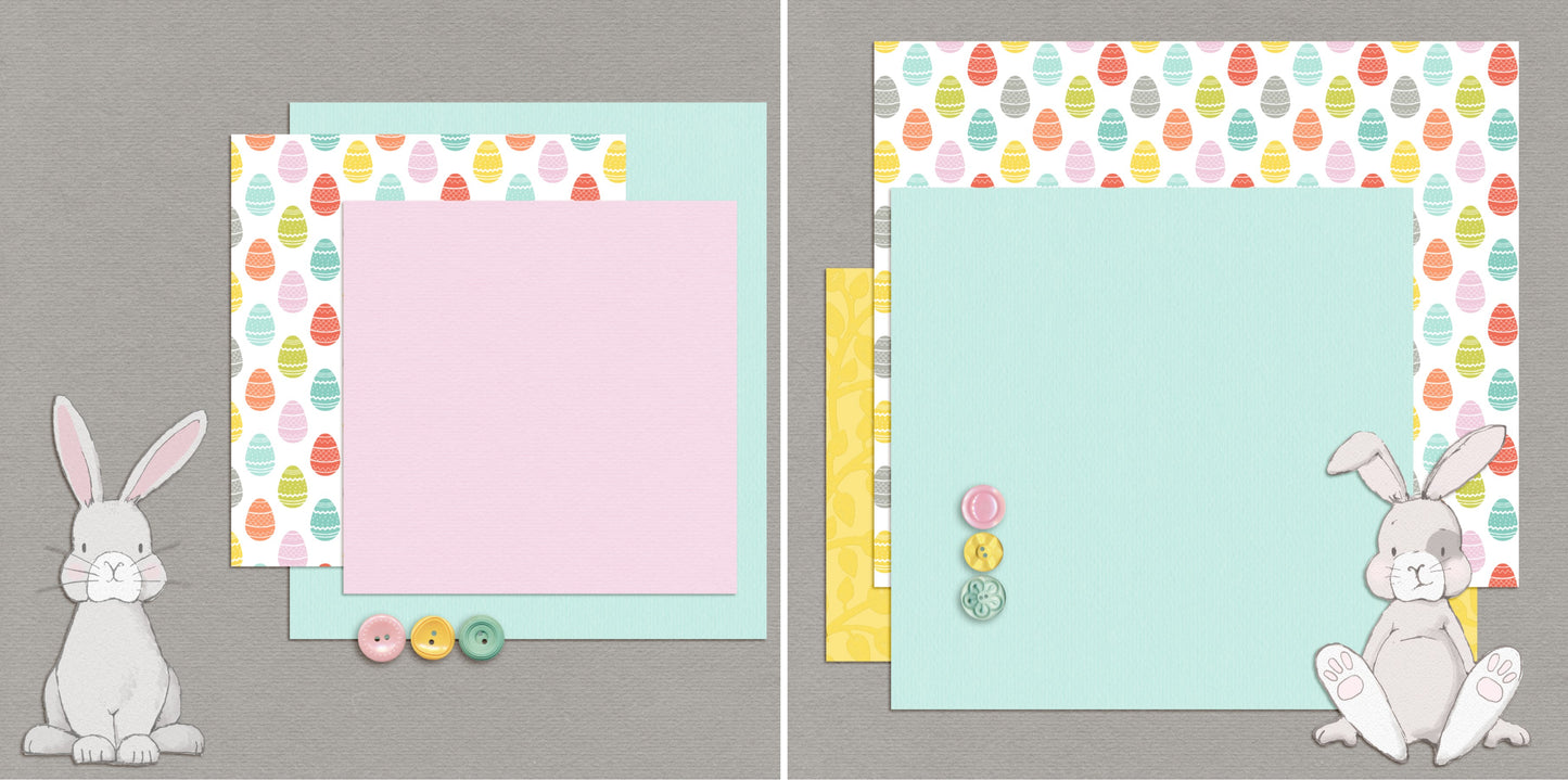 Cute Bunnies NPM - 4659 - EZscrapbooks Scrapbook Layouts Spring - Easter