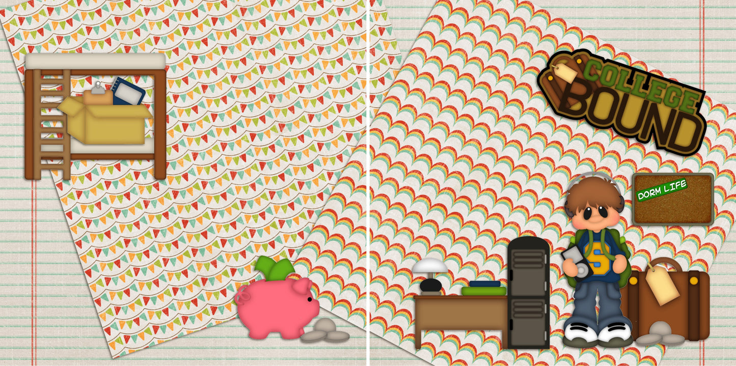 College Bound Boy NPM - 2635 - EZscrapbooks Scrapbook Layouts School