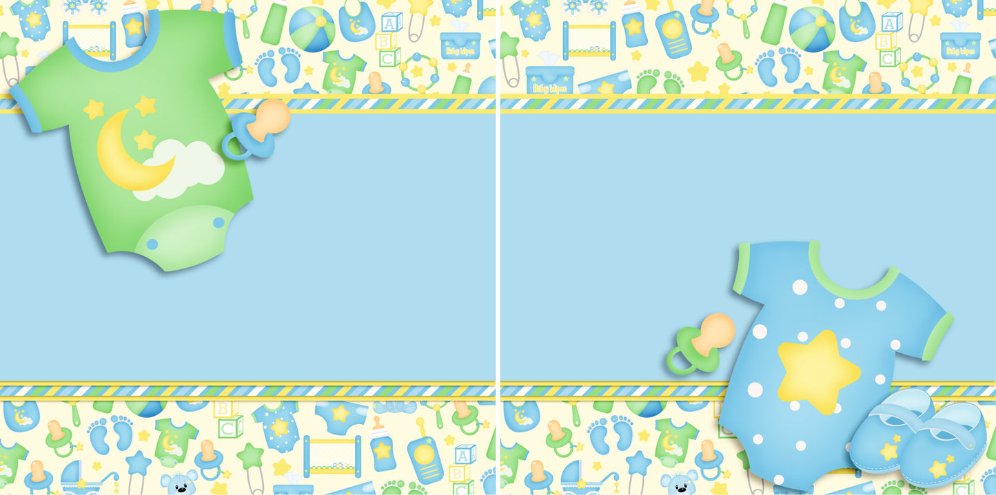 Baby Boy Gear NPM - 3801 - EZscrapbooks Scrapbook Layouts Baby - Toddler