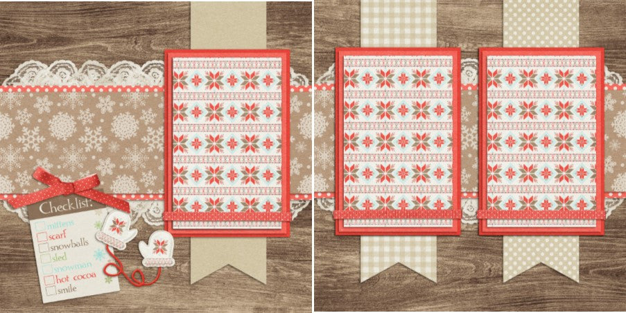 Sweater Weather - 120 - EZscrapbooks Scrapbook Layouts Christmas, Winter