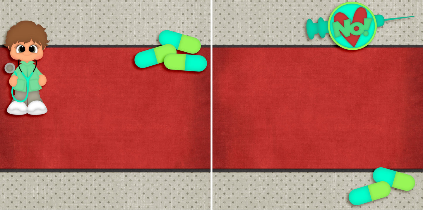 Doctor Visit NPM - 3501 - EZscrapbooks Scrapbook Layouts Doctor-Dentist