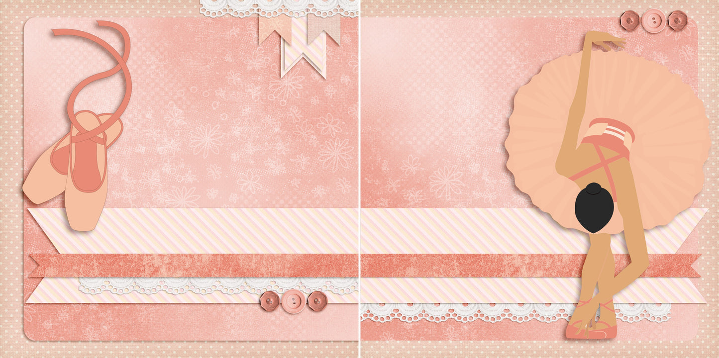 The Ballerina NPM - 5151 - EZscrapbooks Scrapbook Layouts Dance - Music - Cheer