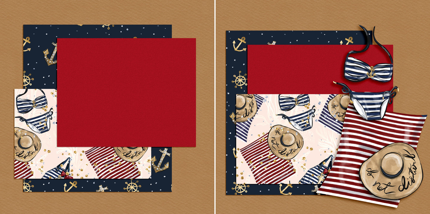 Nautical Essentials NPM - 5461 - EZscrapbooks Scrapbook Layouts Beach, cruise, Vacation