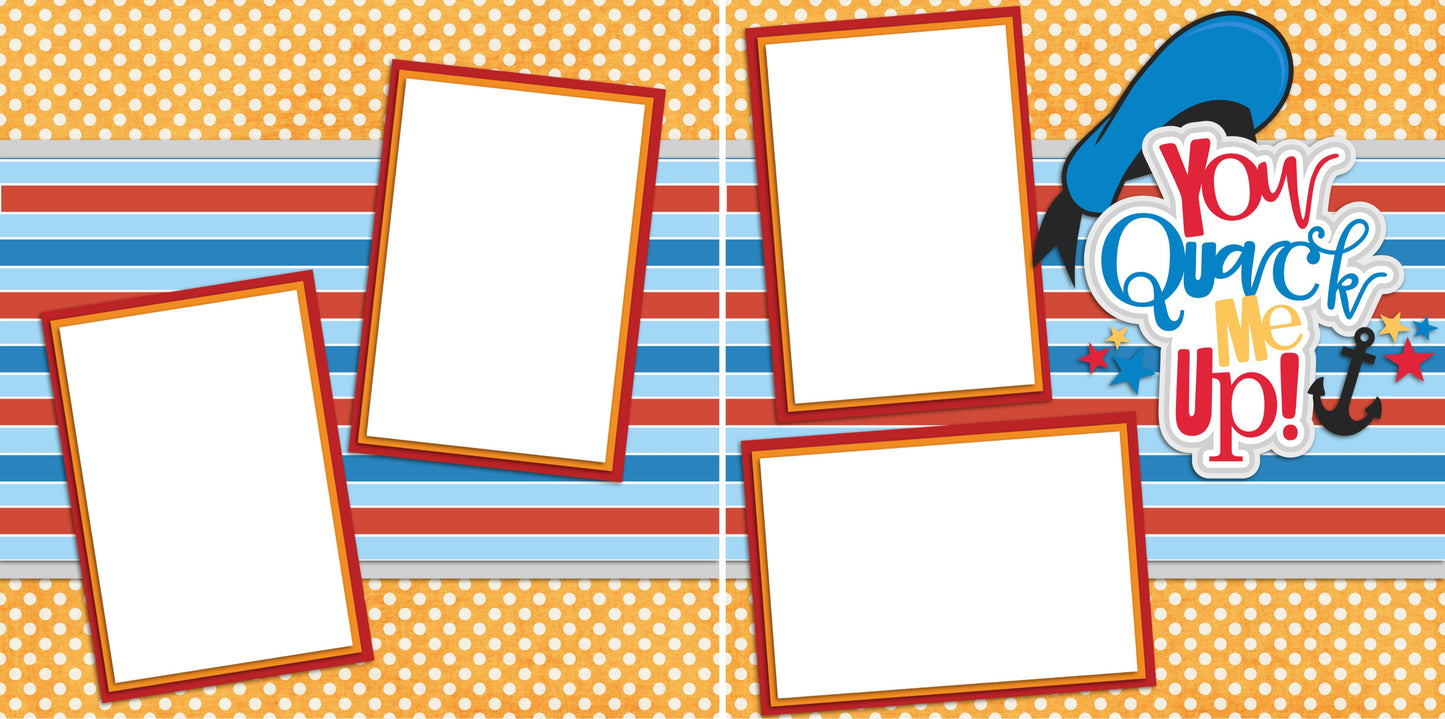 You Quack Me Up - Digital Scrapbook Pages - INSTANT DOWNLOAD - EZscrapbooks Scrapbook Layouts Disney