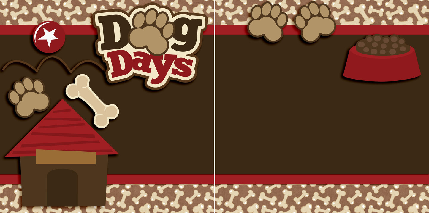 Dog Days NPM - 5511 - EZscrapbooks Scrapbook Layouts Christmas, dogs, Pets