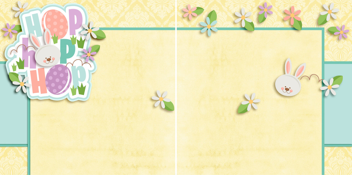 Hop Hop Hop NPM - 2972 - EZscrapbooks Scrapbook Layouts Spring - Easter