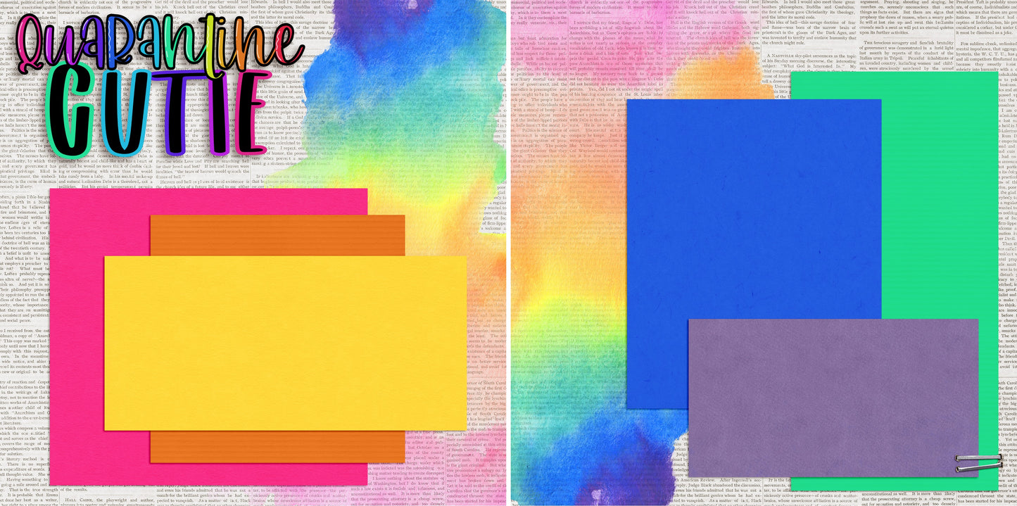 Quarantine Cutie NPM - 4711 - EZscrapbooks Scrapbook Layouts covid, Quarantine-Corona