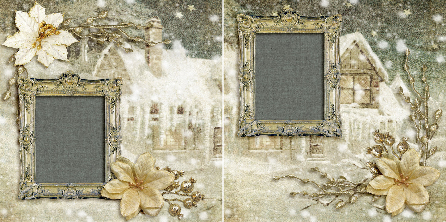 Snowy Weather - 5164 - EZscrapbooks Scrapbook Layouts Christmas, Snow, Winter