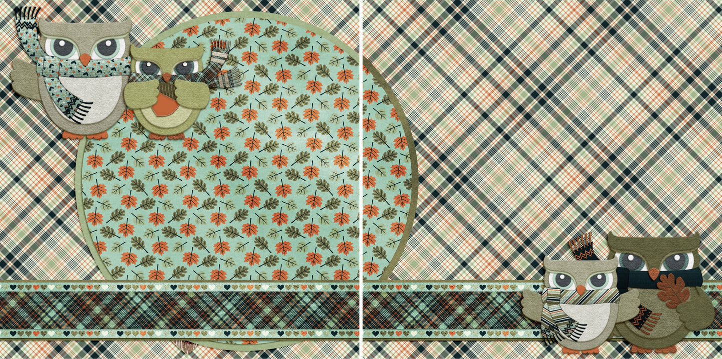 Autumn Snuggles NPM - 3553 - EZscrapbooks Scrapbook Layouts Fall - Autumn