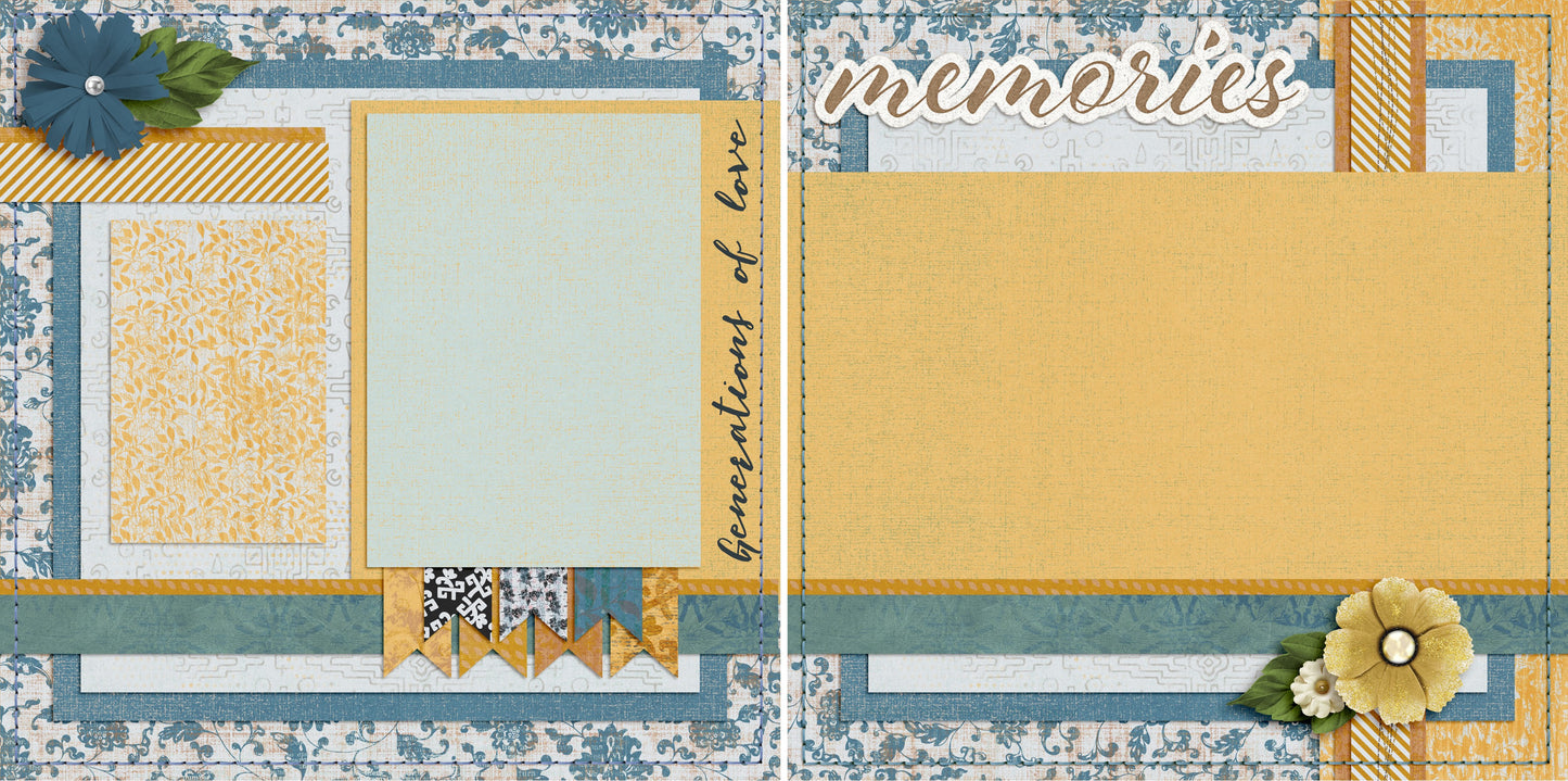 Generations of Love NPM - 4537 - EZscrapbooks Scrapbook Layouts Family, Heritage