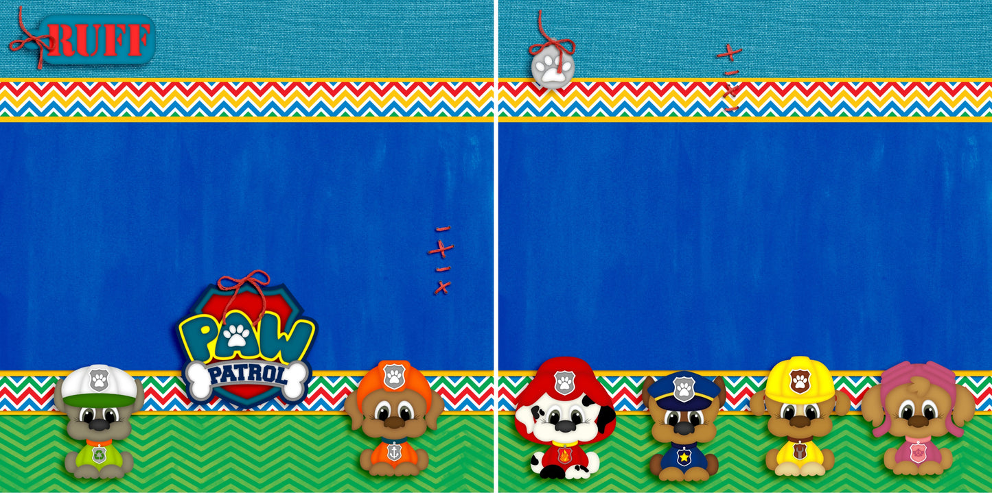 Paw Patrol NPM - 3151 - EZscrapbooks Scrapbook Layouts Kids