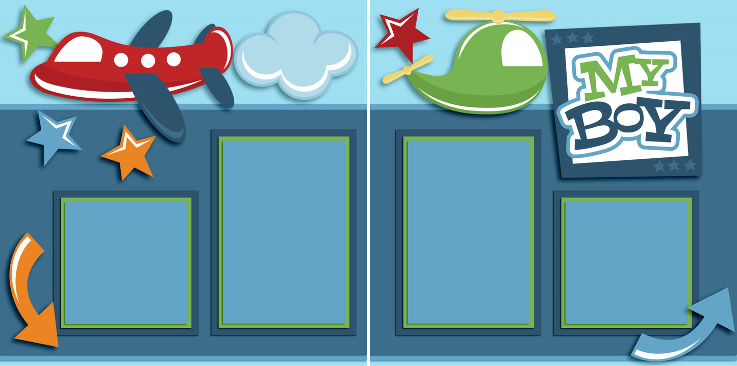 My Boy - 2588 - EZscrapbooks Scrapbook Layouts Baby - Toddler, Boys