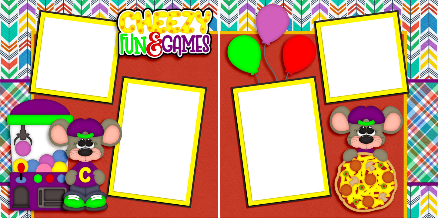 Cheezy Fun - Digital Scrapbook Pages - INSTANT DOWNLOAD - EZscrapbooks Scrapbook Layouts Foods, Kids