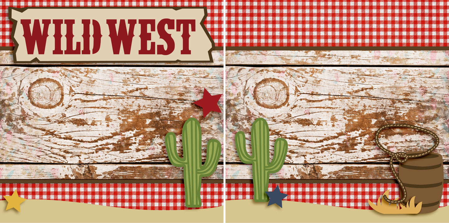 Wild West NPM - 2551 - EZscrapbooks Scrapbook Layouts Western - Cowboy