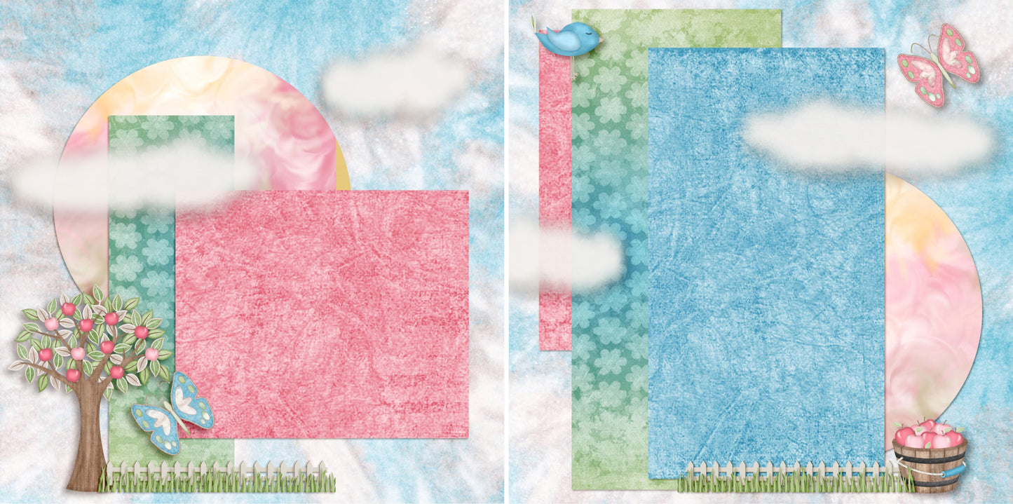 Sunshiny Day NPM - 4143 - EZscrapbooks Scrapbook Layouts Farm - Garden, Spring - Easter