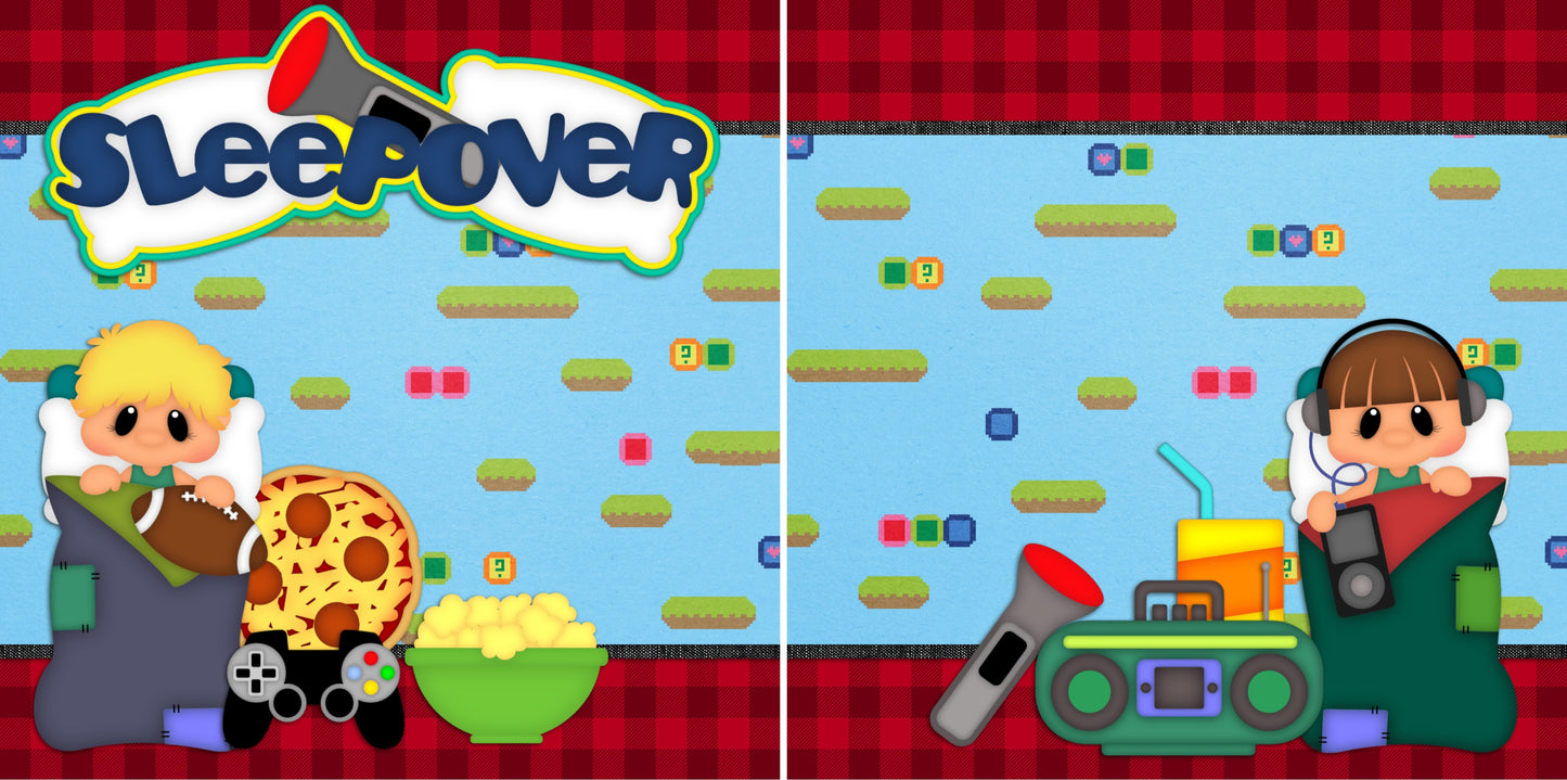 Sleepover Boy NPM - 492 - EZscrapbooks Scrapbook Layouts Kids