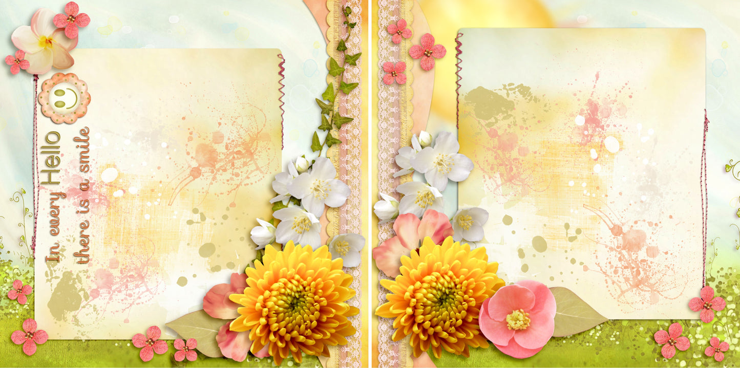 Hello NPM - 3901 - EZscrapbooks Scrapbook Layouts Girls, Spring - Easter
