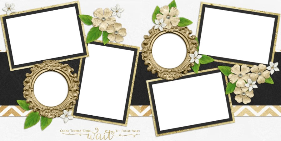 The Wedding - Five - Digital Scrapbook Pages - INSTANT DOWNLOAD - EZscrapbooks Scrapbook Layouts Wedding