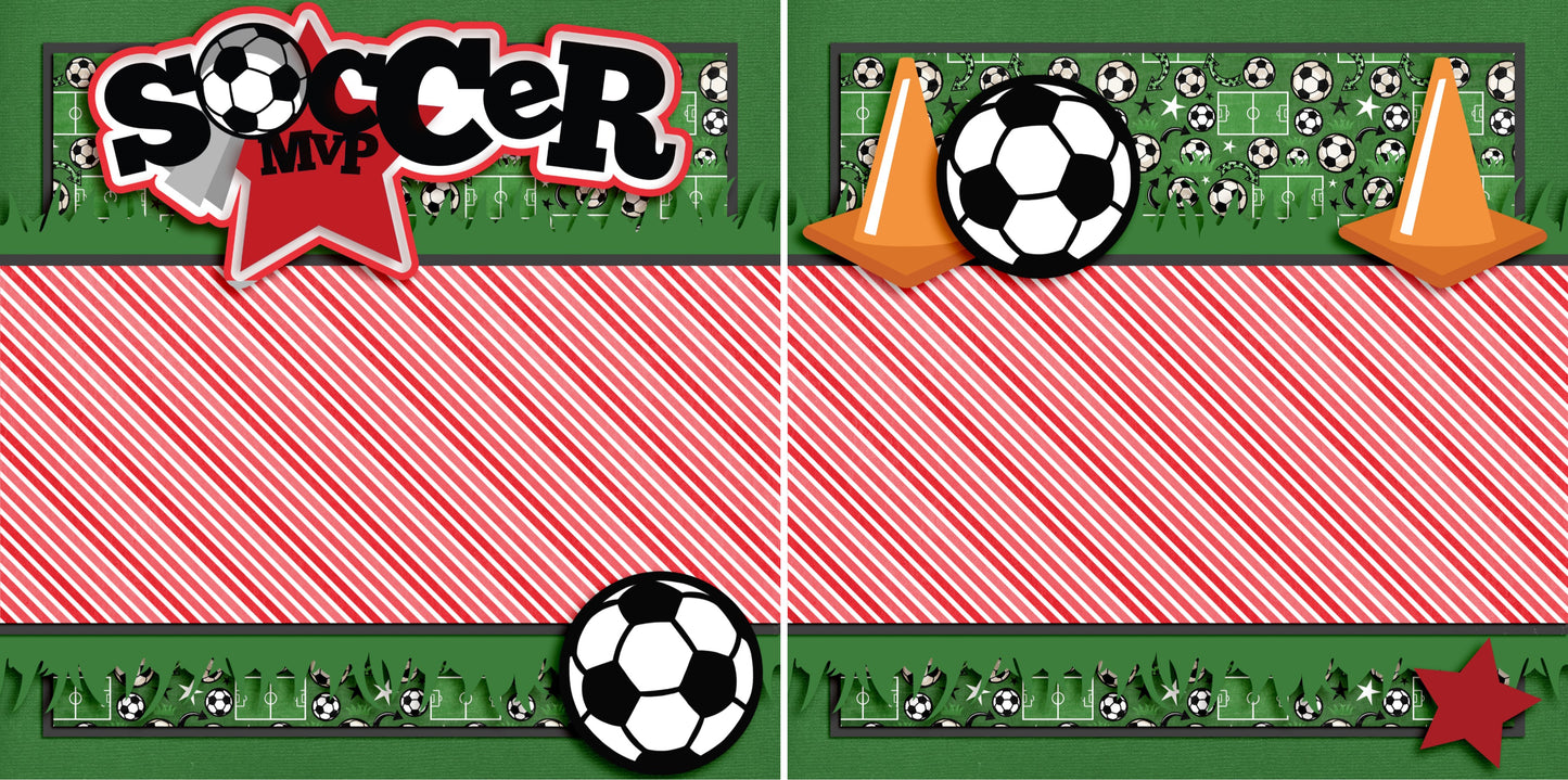 Soccer MVP Red NPM - 3319 - EZscrapbooks Scrapbook Layouts soccer, Sports