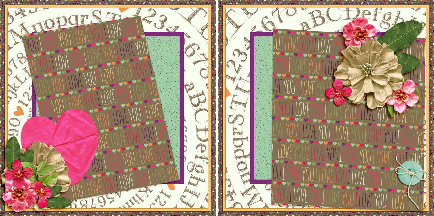 I Love You NPM - 4123 - EZscrapbooks Scrapbook Layouts Love - Valentine