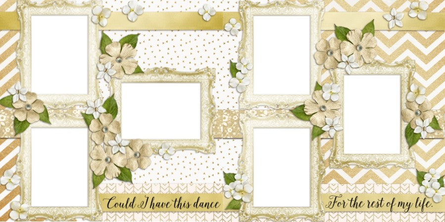 The Wedding - Seven - Digital Scrapbook Pages - INSTANT DOWNLOAD - EZscrapbooks Scrapbook Layouts Wedding