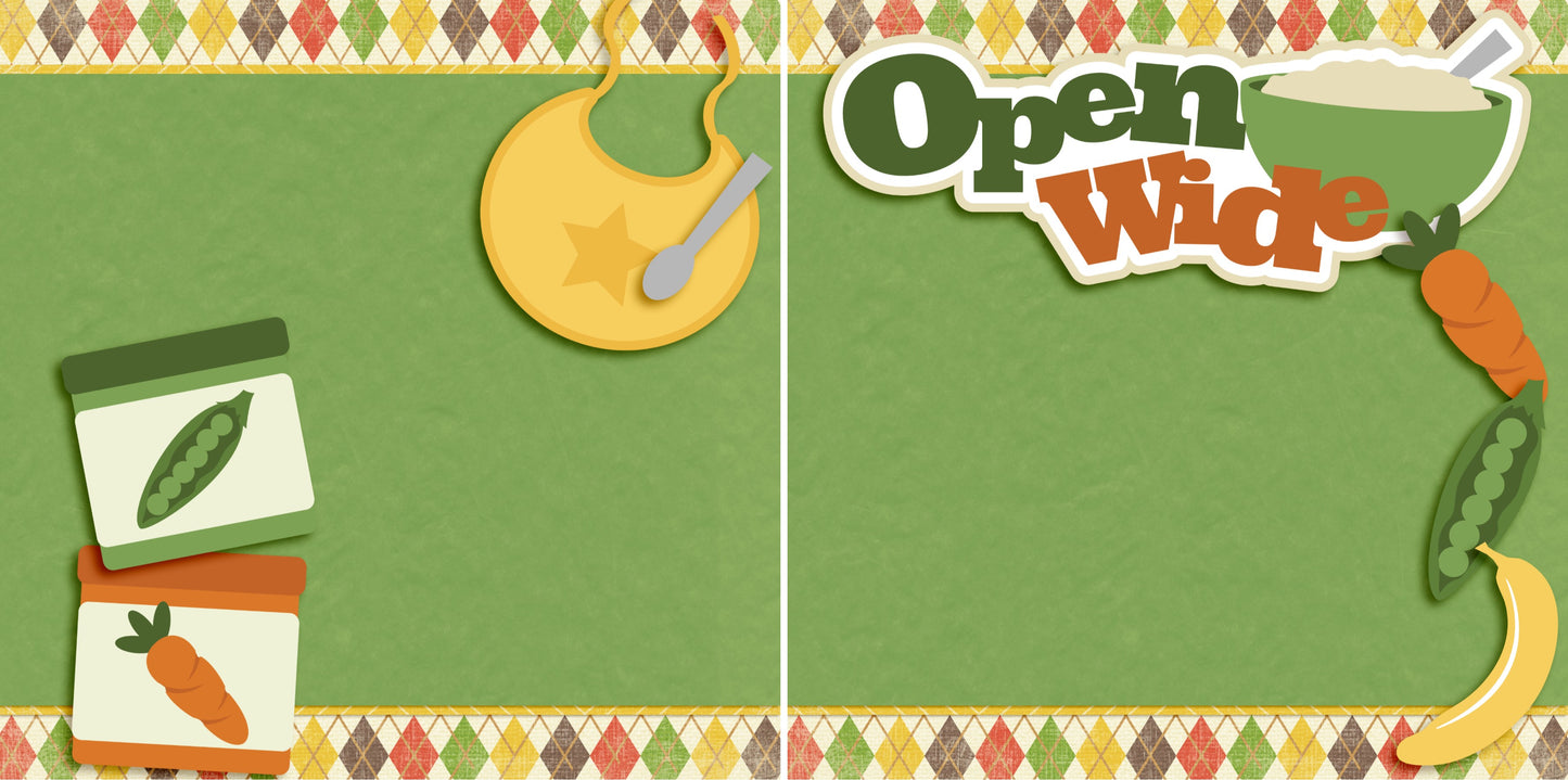 Open Wide NPM - 4051 - EZscrapbooks Scrapbook Layouts Baby, Baby - Toddler
