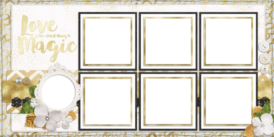 The Wedding - Six - Digital Scrapbook Pages - INSTANT DOWNLOAD - EZscrapbooks Scrapbook Layouts Wedding