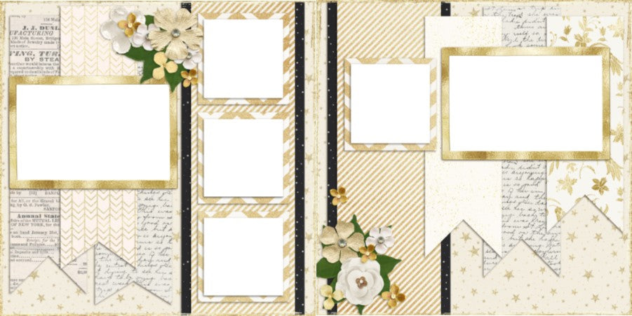 The Wedding - Ten - Digital Scrapbook Pages - INSTANT DOWNLOAD - EZscrapbooks Scrapbook Layouts Wedding