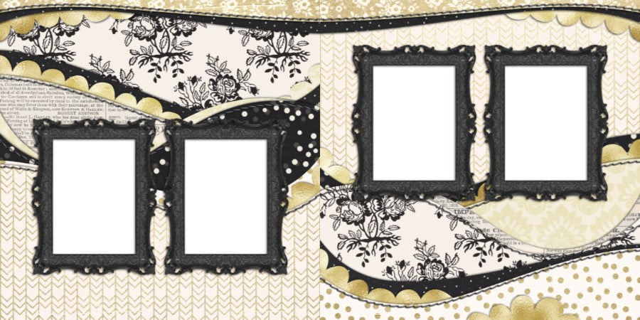 The Wedding - Three - Digital Scrapbook Pages - INSTANT DOWNLOAD - EZscrapbooks Scrapbook Layouts Wedding
