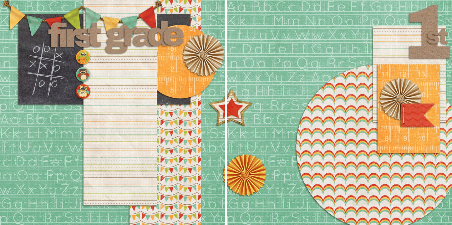 First Grade NPM - 4002 - EZscrapbooks Scrapbook Layouts School