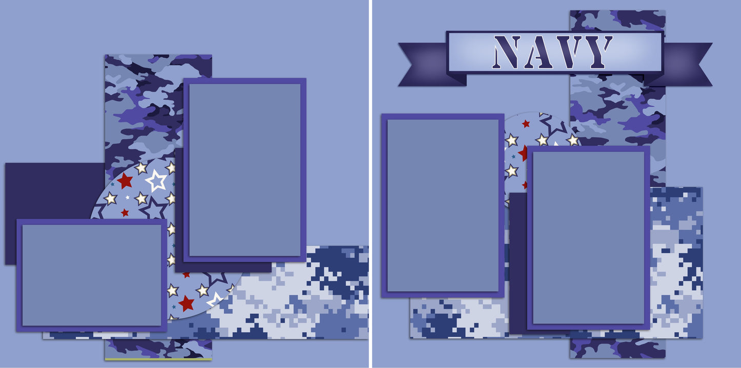 Navy - 4892 - EZscrapbooks Scrapbook Layouts Military