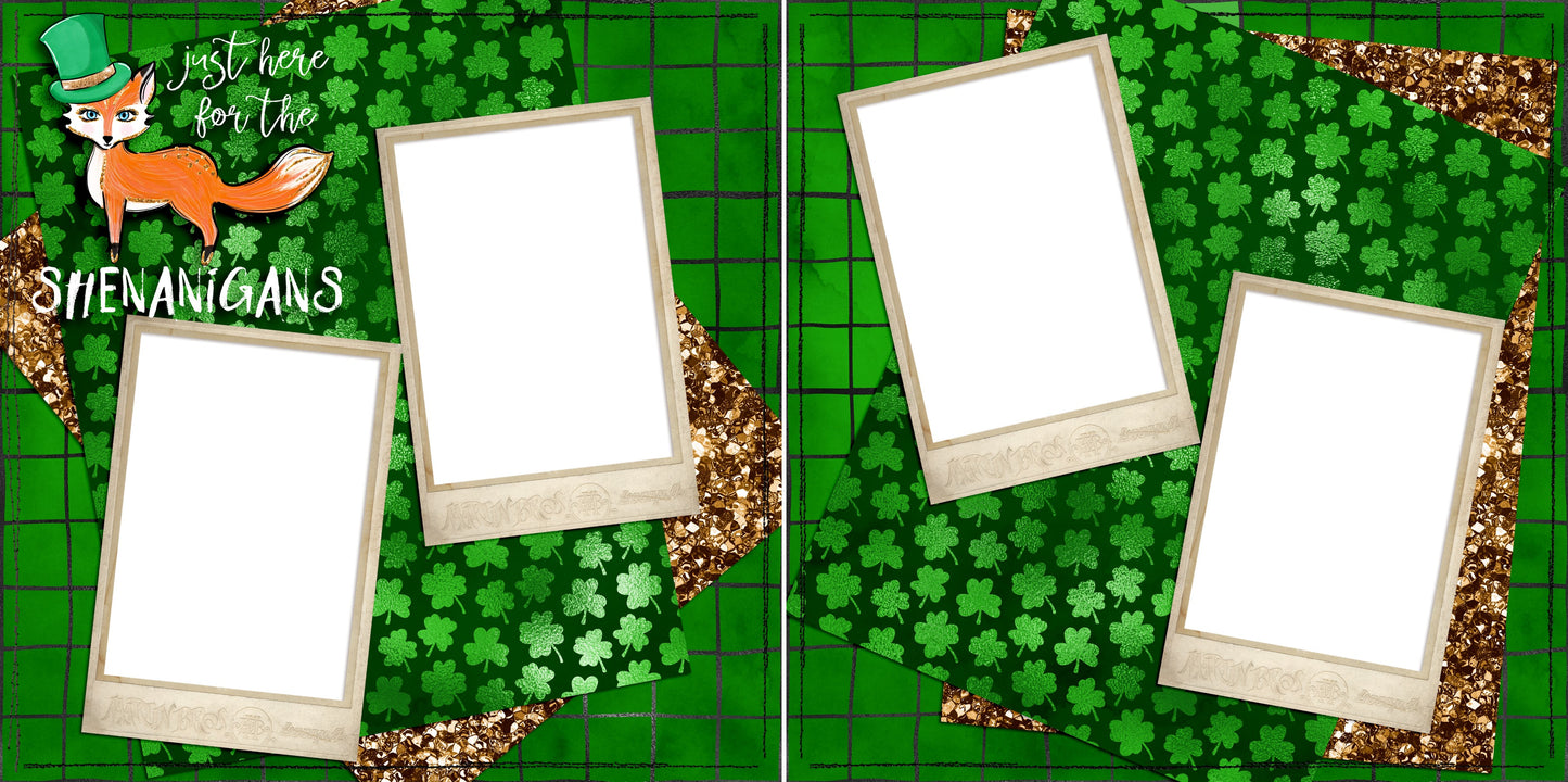 Here for the Shenanigans - Digital Scrapbook Pages - INSTANT DOWNLOAD