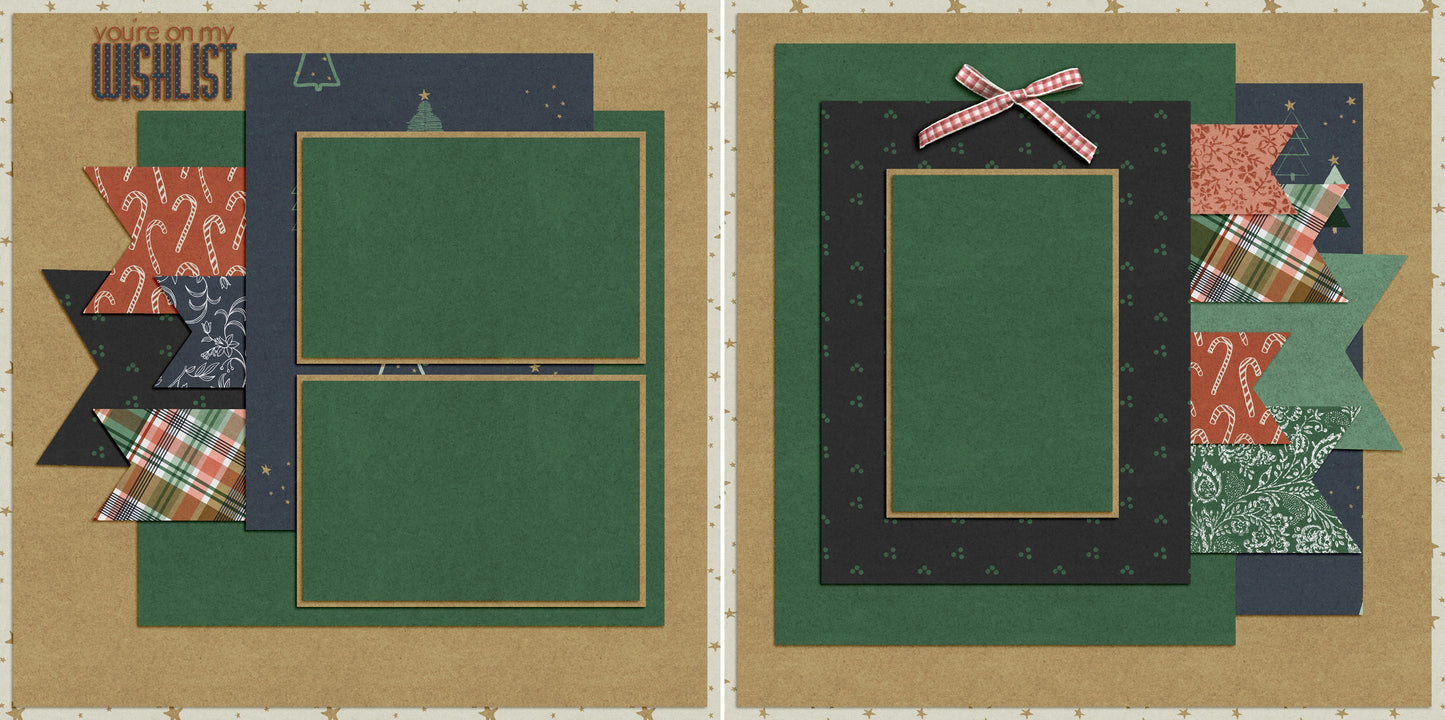 You're On My Wishlist - 5190 - EZscrapbooks Scrapbook Layouts Christmas, Snow, Winter