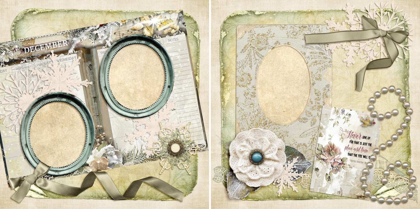 December - 4844 - EZscrapbooks Scrapbook Layouts Months of the Year