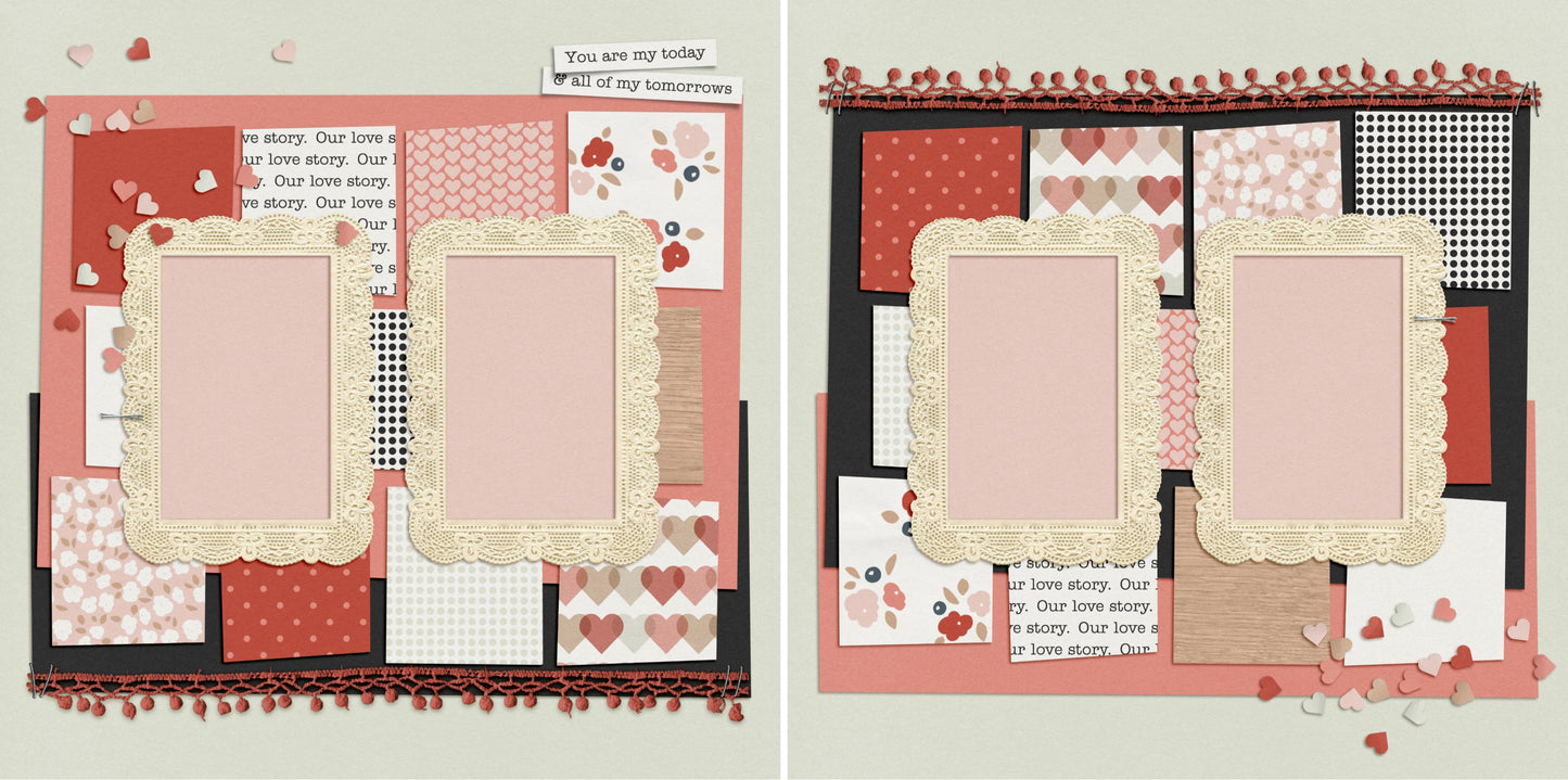Today & Tomorrows - 4686 - EZscrapbooks Scrapbook Layouts Love - Valentine, Other
