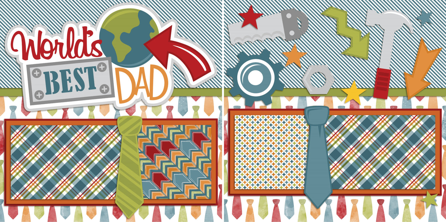 World's Best Dad - 2199 - EZscrapbooks Scrapbook Layouts Family