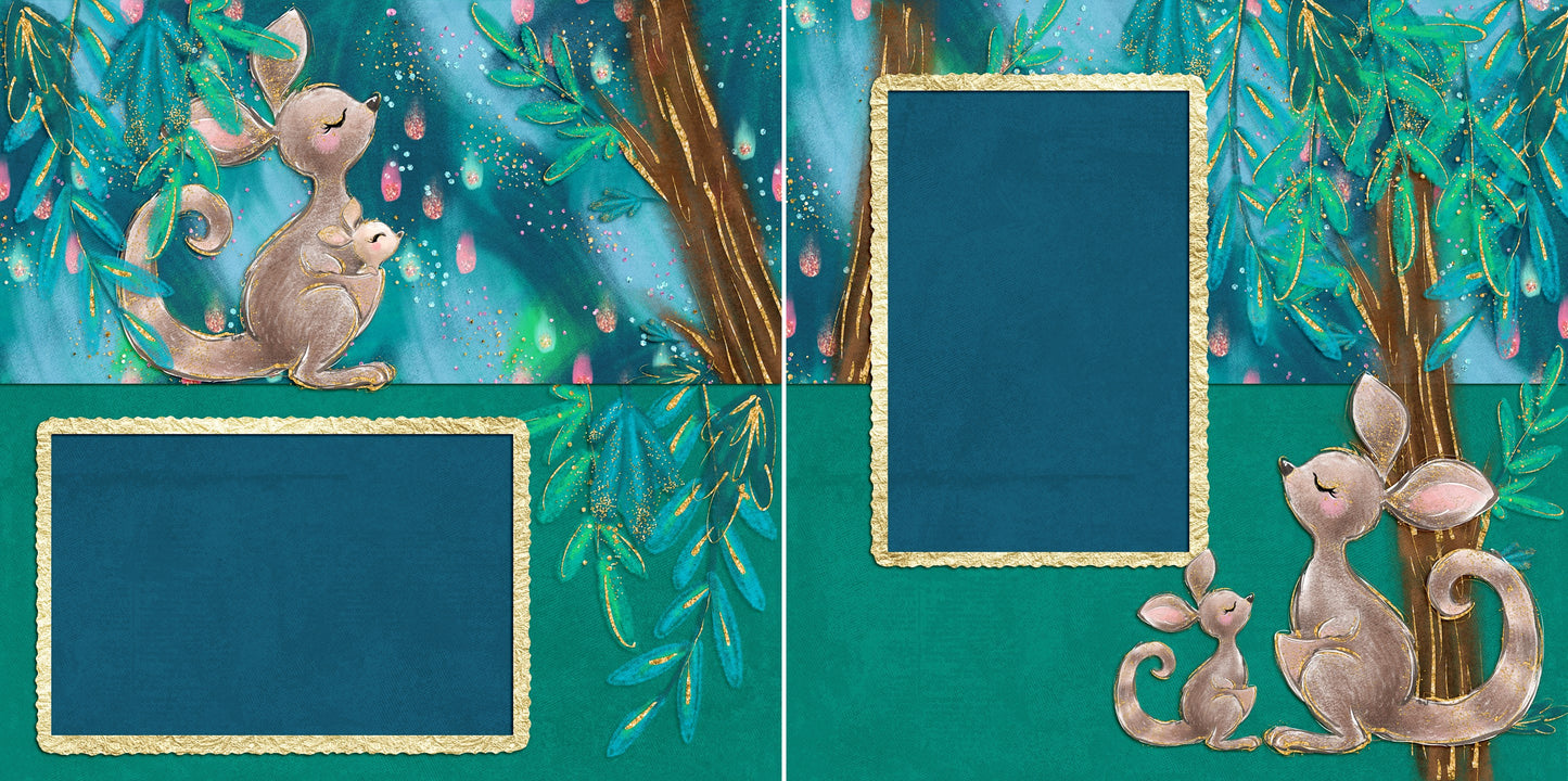 Kangaroo Mama - 5028 - EZscrapbooks Scrapbook Layouts Baby, Baby / Bridal Shower, Pregnancy