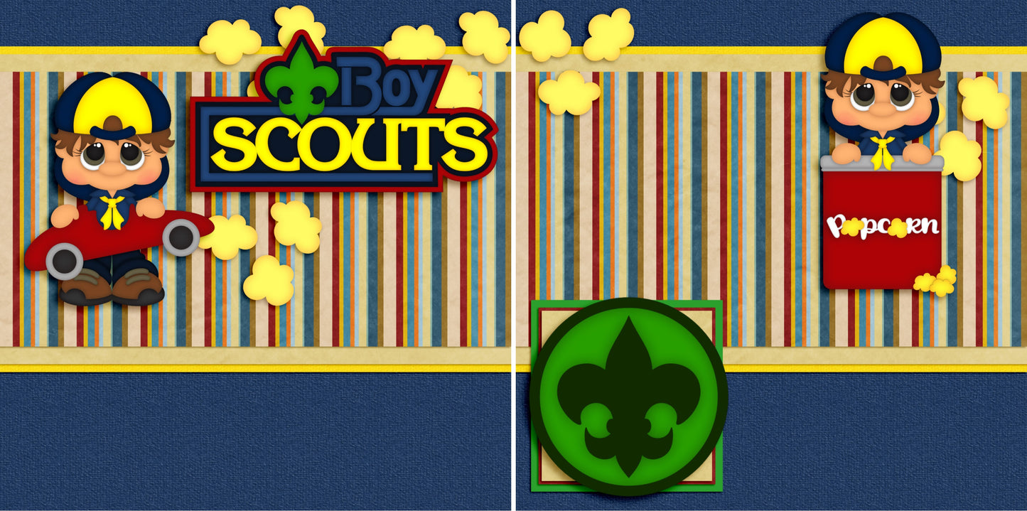 Boy Scouts NPM - 4173 - EZscrapbooks Scrapbook Layouts scouting