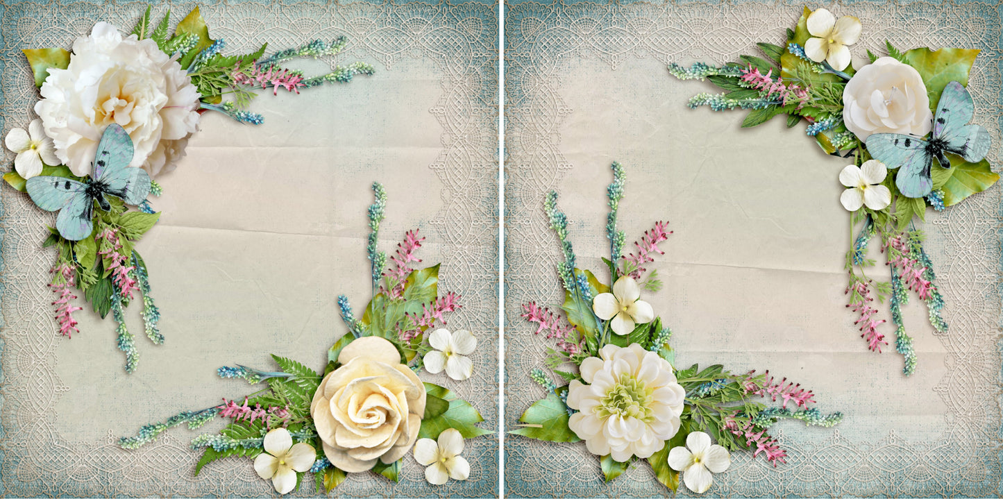 Romantic at Heart NPM - 4197 - EZscrapbooks Scrapbook Layouts Girls, Heritage