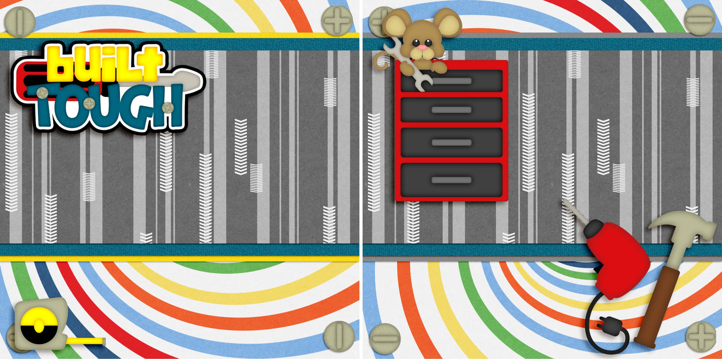 Built Tough NPM - 4175 - EZscrapbooks Scrapbook Layouts Boys, dad