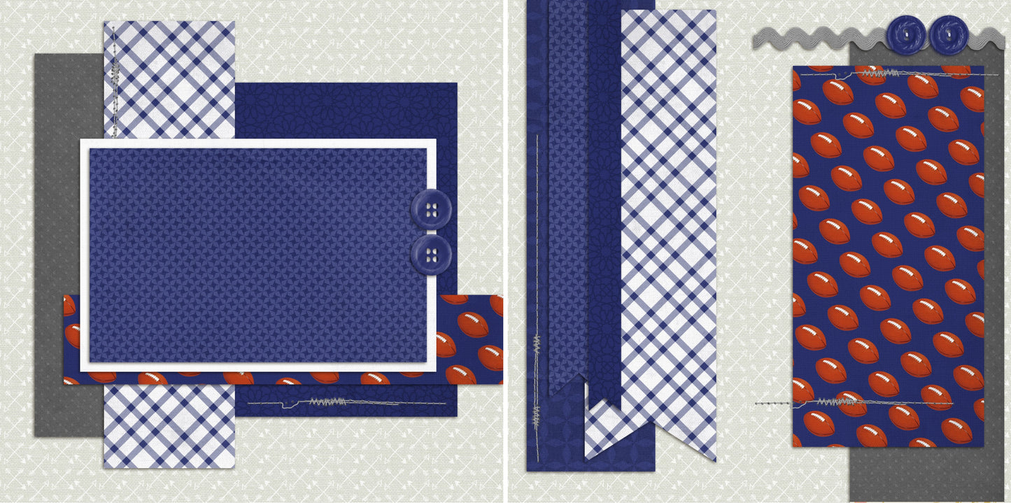 Football NPM - 3165 - EZscrapbooks Scrapbook Layouts football, Sports