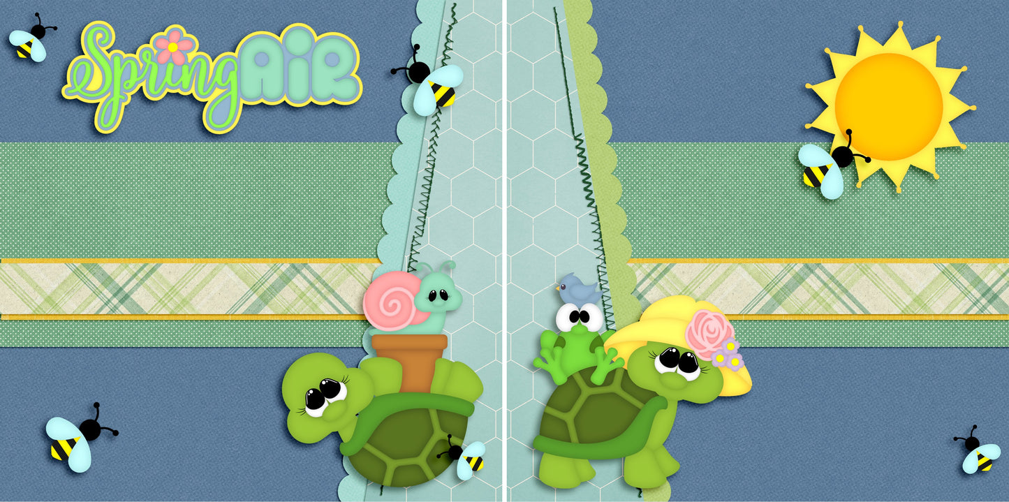 Spring Air NPM - 4769 - EZscrapbooks Scrapbook Layouts Spring - Easter