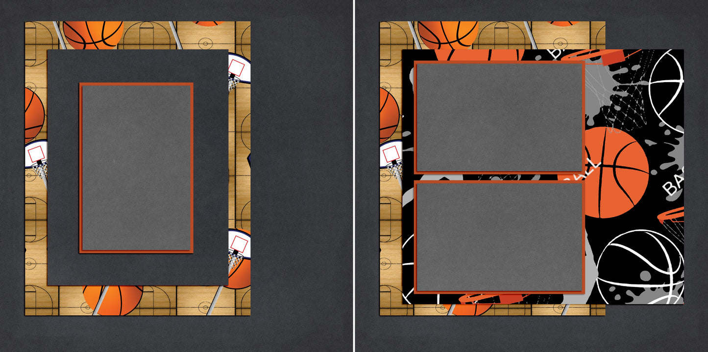B-Ball Life - 5264 - EZscrapbooks Scrapbook Layouts basketball, Sports
