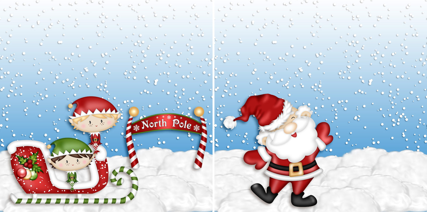 North Pole NPM - 4443 - EZscrapbooks Scrapbook Layouts Christmas