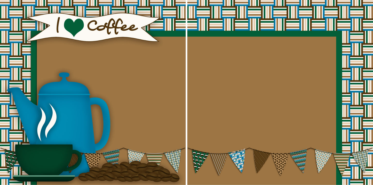 I Love Coffee NPM - 2370 - EZscrapbooks Scrapbook Layouts Baby - Toddler, coffee, Disney, Foods