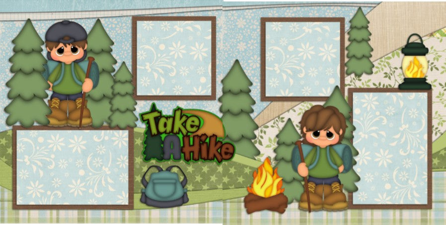Take a Hike - 675 - EZscrapbooks Scrapbook Layouts Camping - Hiking